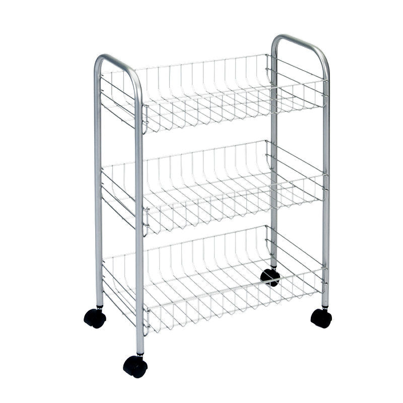 Tomado Metaltex Keuken/Badkamer Opbergtrolley Lugano 41x23x63 cm Wieltjes