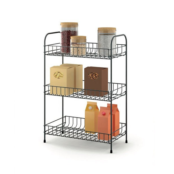 Metaltex Agile Multifunctionele Bergkastje 3 Mandjes 39x23x58 cm Zwart