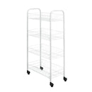 Tomado-Metaltex Keuken/Badkamer Opbergtrolley Pisa met 4 Manden Zwart