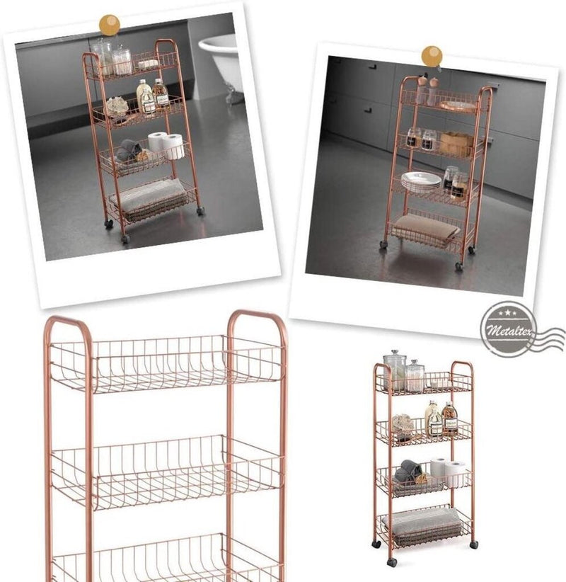 Metaltex Trolleykastje Ascona 84x41cm Staal Koper