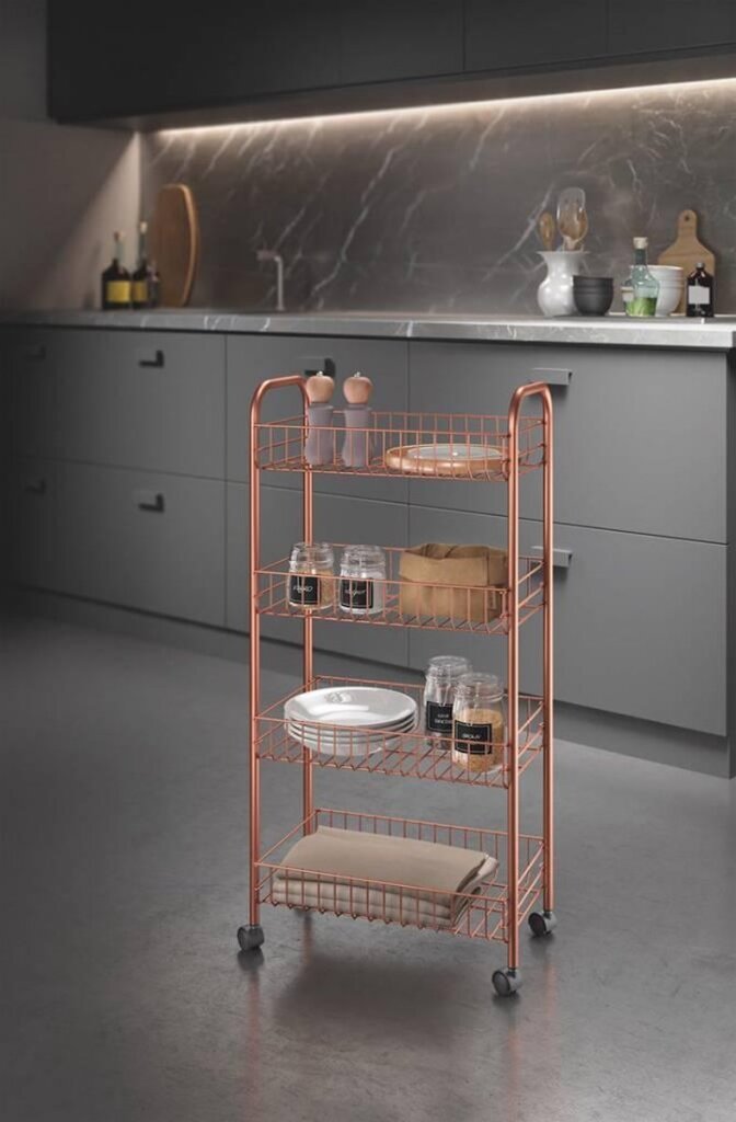 Metaltex Trolleykastje Ascona 84x41cm Staal Koper