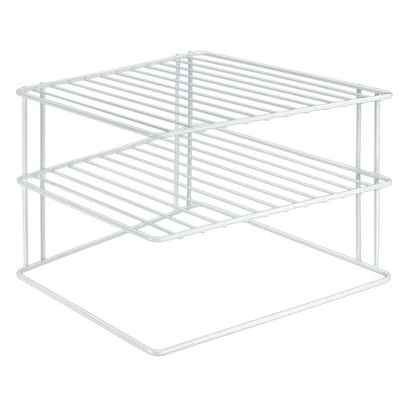 Metaltex Silos Space Bordenrek 2 Etages 25x25x19 cm Wit