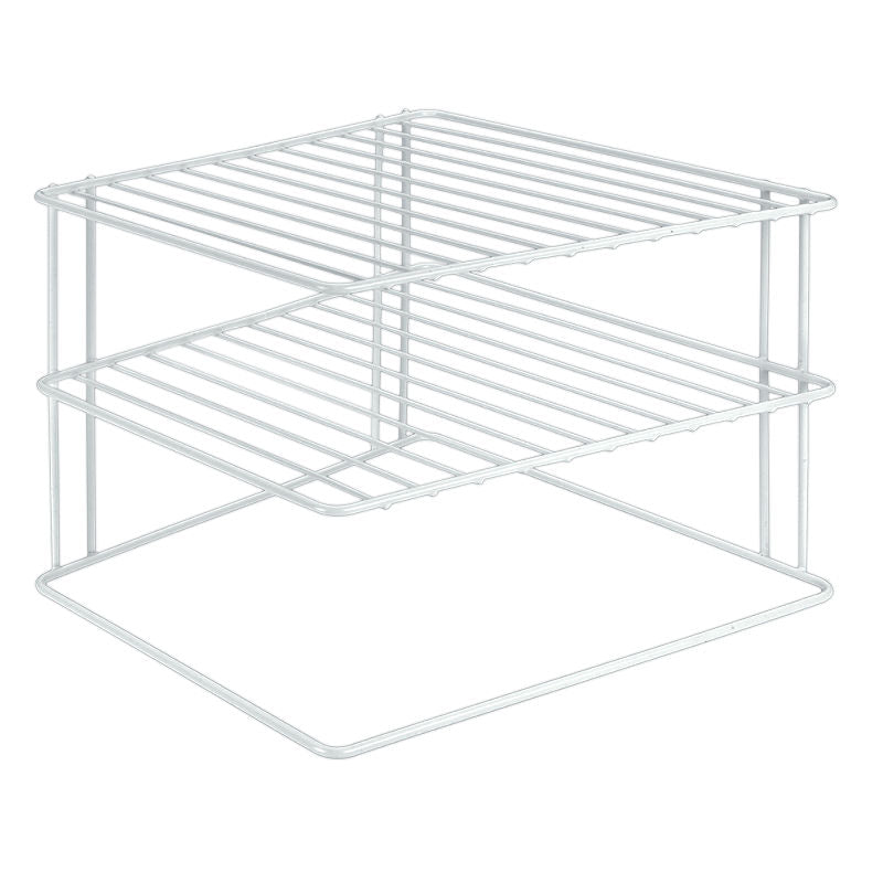 Metaltex Silos Space Bordenrek 2 Etages 25x25x19 cm Wit