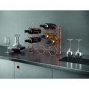 Metaltex Hexagon Flessenhouder voor 15 Flessen 43x12x34 cm Koper