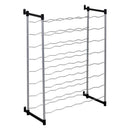 Metaltex Merlot Flessenrek voor 48 Flessen 59x26x85 cm Zilver/Zwart