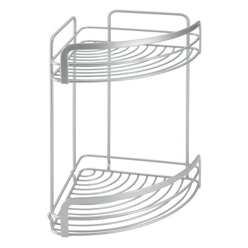 Metaltex Viva Hoekrek 2 Etages 30x20x20 cm Zilver