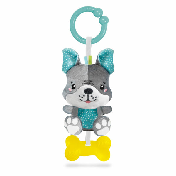 rammelaar Hond junior 25 cm pluche grijs/blauw