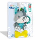 rammelaar Hond junior 25 cm pluche grijs/blauw