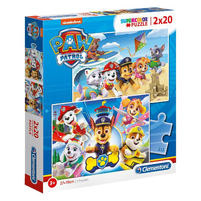 Clementoni SuperColor Puzzel Paw Patrol 2x20 Stukjes