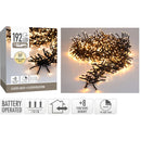 Clusterverlichting 192 led -  1.4m - two tone romantic - Batterij - Lichtfuncties - Geheugen - Time