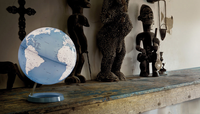 Atmosphere NR-0331F7NA-GB Globe Bright Azure 30cm Diameter Kunststof Voet Met Verlichting