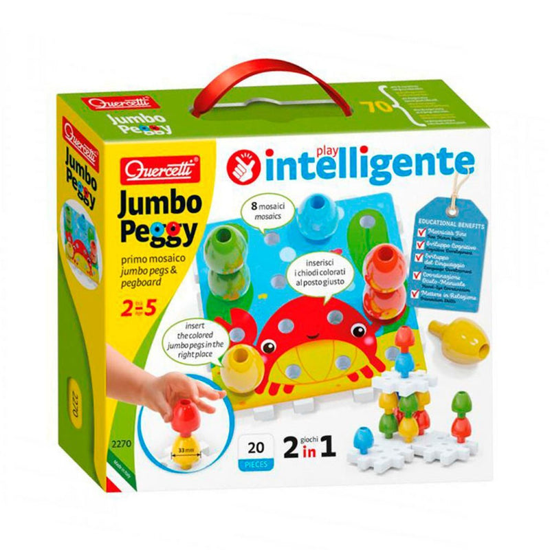 Quercetti Jumbo Insteek Pinnen, 20dlg.