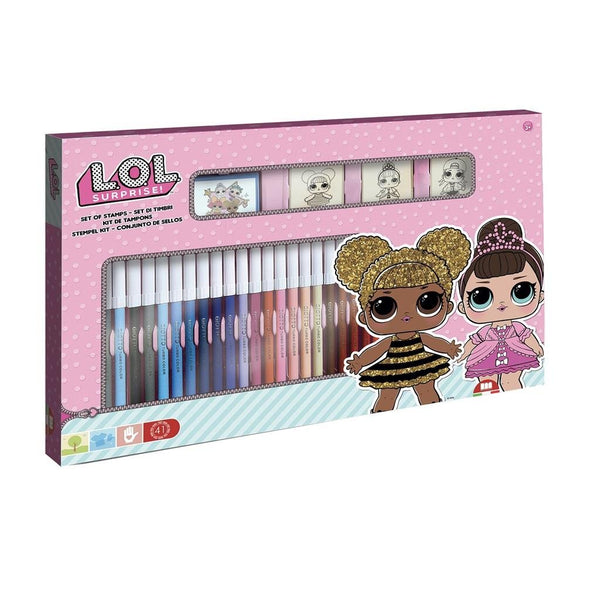 L.O.L. Surprise Kleurset met Stempels, 41dlg.