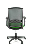 Geen Merk LF-2011603 Bureaustoel Linea Tekna 01 Zwart/groen Met 2D Armleuning