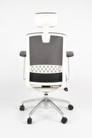 Linea Fabbrica Tekna White 01/PT Zwart/Antraciet Bureaustoel met 3D Armleuning + Hoofdsteun