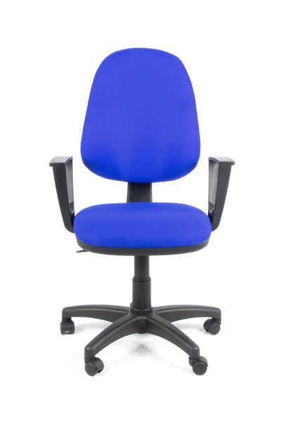Linea Fabbrica Tiger 01 Blauw/Blauw Bureaustoel met Armleuning