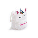 Rugtas Plushe Unicorn Wit/Roze