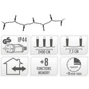 Kerstverlichting 320 led- 24m - multicolor - Timer - Lichtfuncties - Geheugen - Buiten