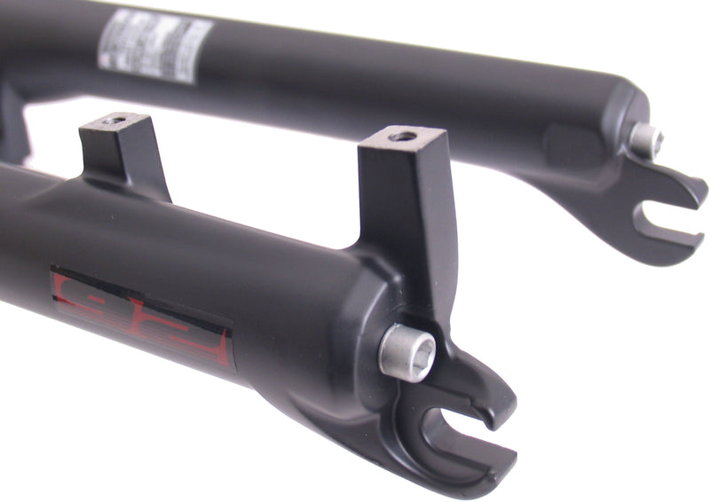 Verende voorvork 26" Spinner met 1 1/8" vorkbuis MTB ahead - v-brake en PM disc - mat zwart