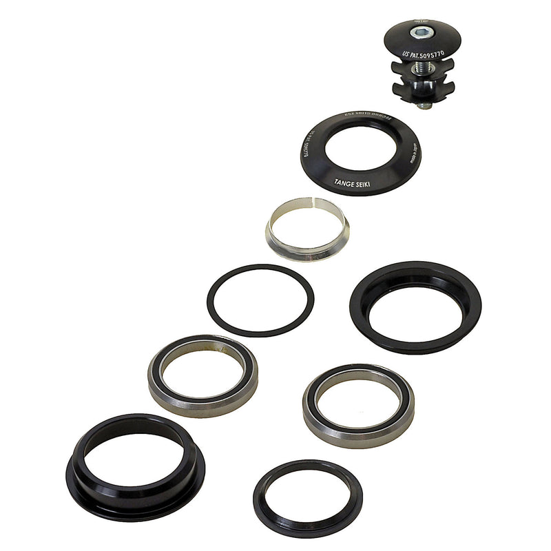 Balhoofdset Neco 1 1/8" semi-geïntegreerd zonder draad - zwart