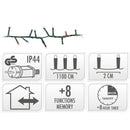 Microcluster - 560 led - 11m - multicolor - Timer - Lichtfuncties - Geheugen - Buiten