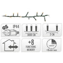 Microcluster - 1500 led - 30m - extra warm wit - Timer - Lichtfuncties - Geheugen - Buiten