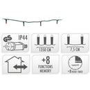 Kerstverlichting 180 led- 13.5m - rood - Timer - Lichtfuncties - Geheugen - Buiten