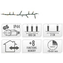 Microcluster - 400 led - 8m - warm wit - Timer - Lichtfuncties - Geheugen - Buiten