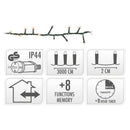 Microcluster - 1500 led - 30m - warm wit - Timer - Lichtfuncties - Geheugen - Buiten