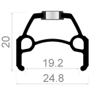 Achterwiel Rodi Connect 28" / 8/9/10 speed / 622 x 19 / met snelspanner en RVS spaken - zilver