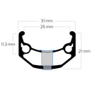 Velg Ryde ZAC Big Bull 28/29" / 622 x 25C aluminium - 36 gaats 14G - zwart geslepen