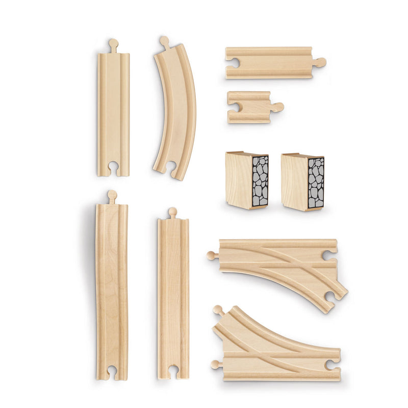 Houten Rails Uitbreidingsset, 21dlg.