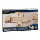 Houten Rails - Kruispunt met Stootblokken