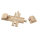 Houten Rails - Kruispunt met Stootblokken