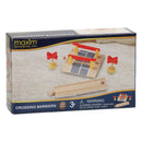 Houten Spoorwegovergang met Rechte Rails