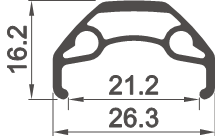 Wielset Rodi Blackrock 27.5" / 584*23 - 8/9/10 speed - 32 spaken - QR - zwart
