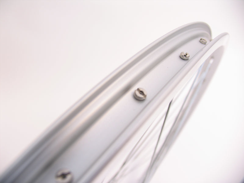 Achterwiel 26" ATB aluminium Shimano remnaaf - zilver