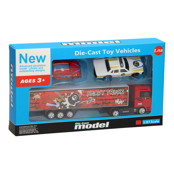 Die-Cast Vrachtwagenset - Rood