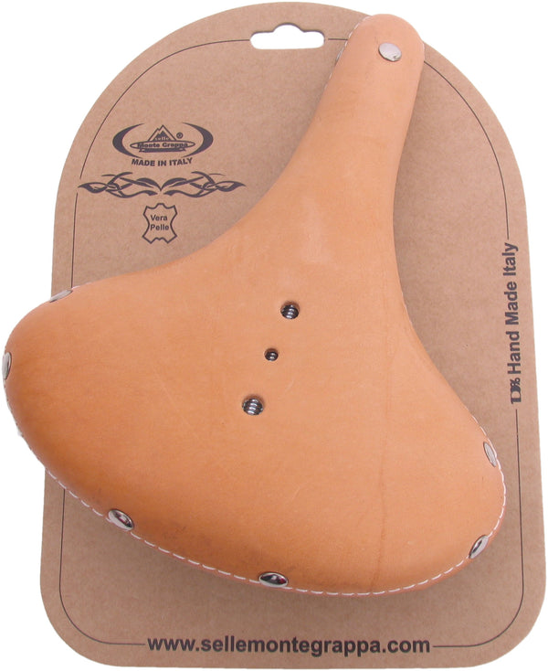 Fietszadel Selle Monte Grappa Old Frontier Classic - natuurlijk leder