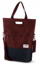 Gerecyclede shopper fietstas Urban Proof 20 liter - bordeaux rood/grijs