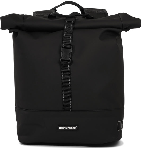 Gerecyclede dubbele fietstas Urban Proof Rolltop 38 liter 30 x 15 x 42 cm - zwart