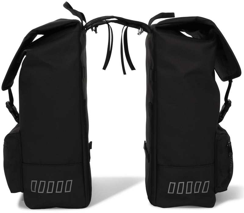 Gerecyclede dubbele fietstas Urban Proof Cargo 38 liter 30 x 15 x 42 cm - zwart