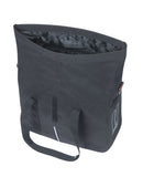 Fietstas Basil City met KF-haak 8-11 liter 27 x 39 x 15 cm - zwart