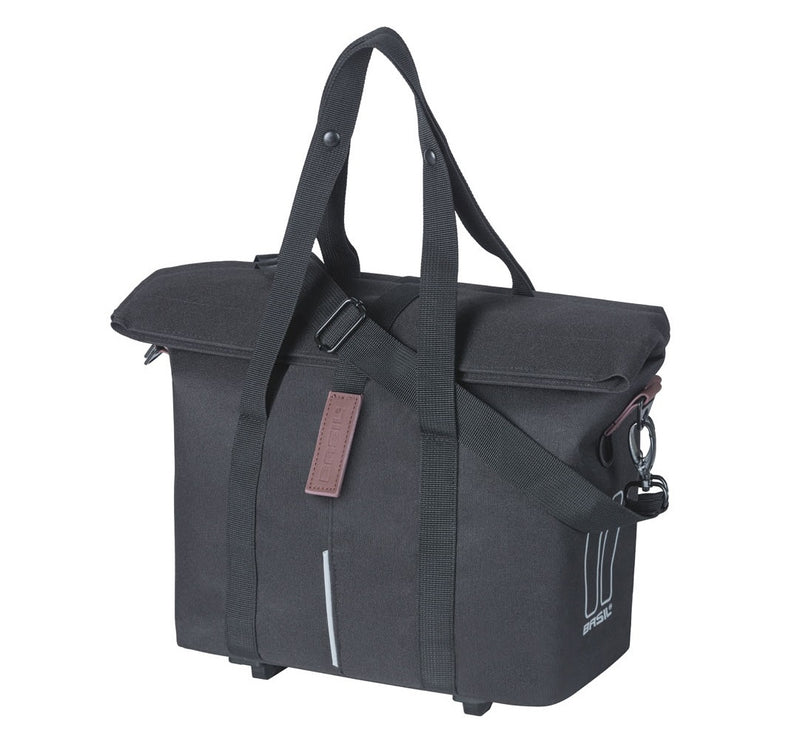 Fietstas Basil City MIK met KF-haak 8-11 liter 39,5 x 39 x 15 cm - zwart