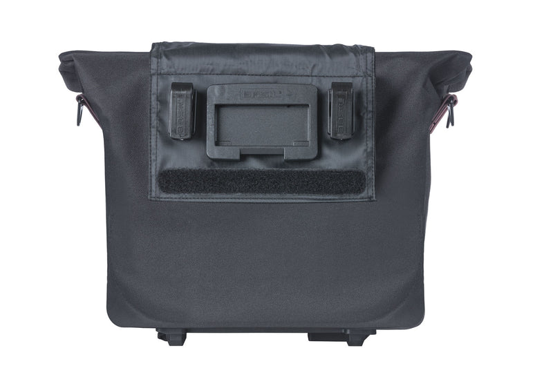 Fietstas Basil City MIK met KF-haak 8-11 liter 39,5 x 39 x 15 cm - zwart