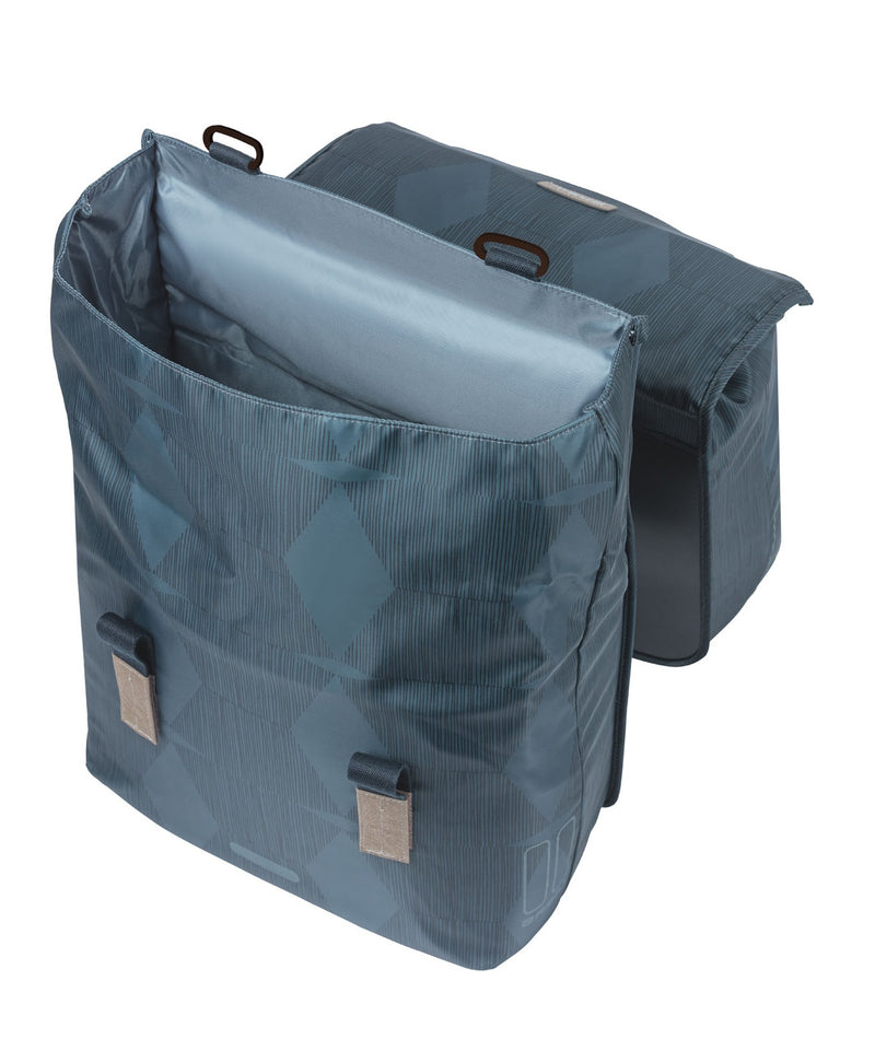 Dubbele fietstas Basil Elegance 40-49 liter 40 x 38 x 16 cm - estate blue