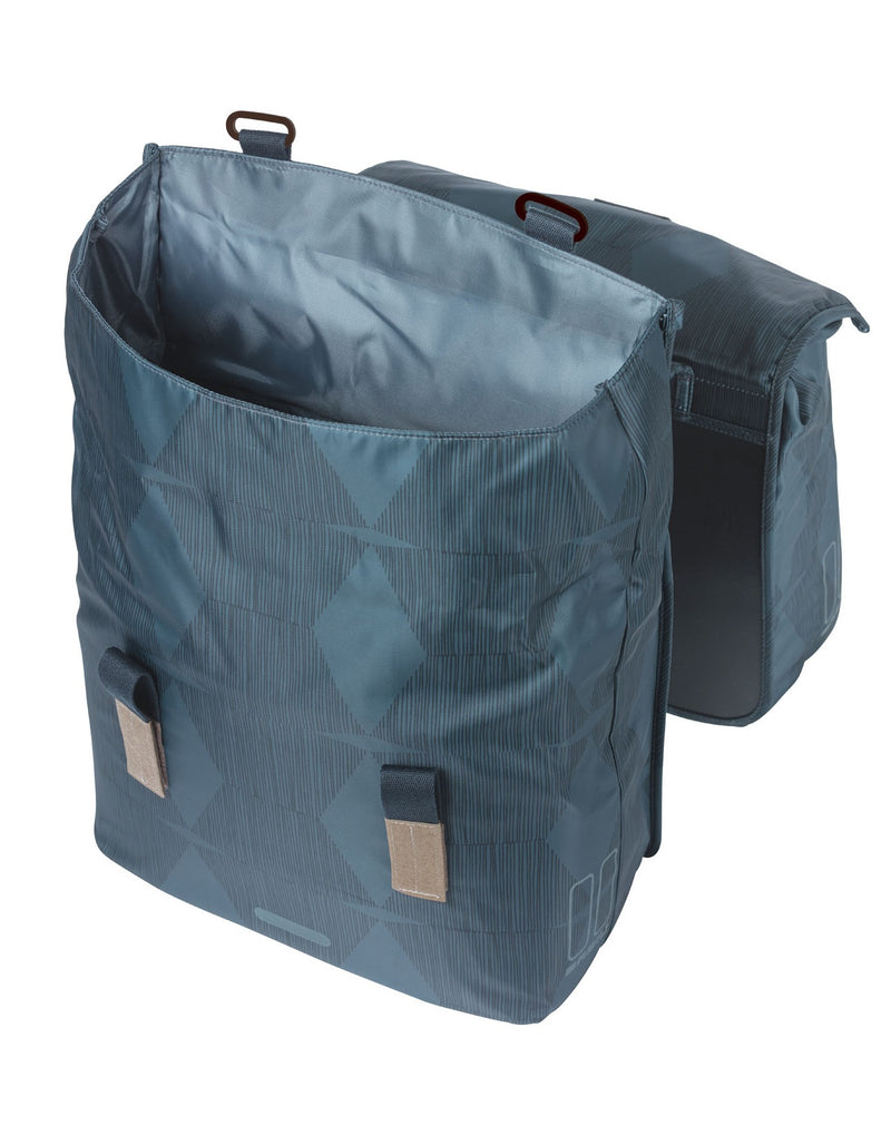 Dubbele fietstas Basil Elegance met MIK-systeem 40-49 liter  42,5 x 38 x 16 cm - estate blue