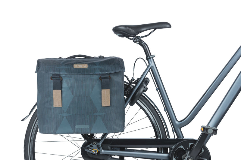 Dubbele fietstas Basil Elegance met MIK-systeem 40-49 liter  42,5 x 38 x 16 cm - estate blue