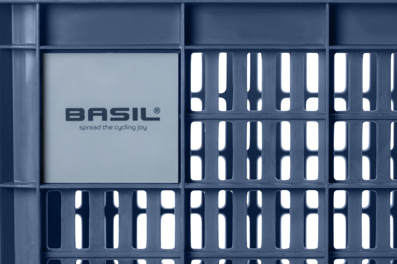 Gerecyclede fietskrat Basil Crate M 29.5 liter 35 x 45 x 25 cm - bluestone