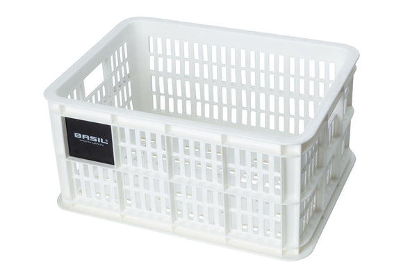 Gerecyclede fietskrat Basil Crate S 17.5 liter 29 x 39 x 20 cm - bright white